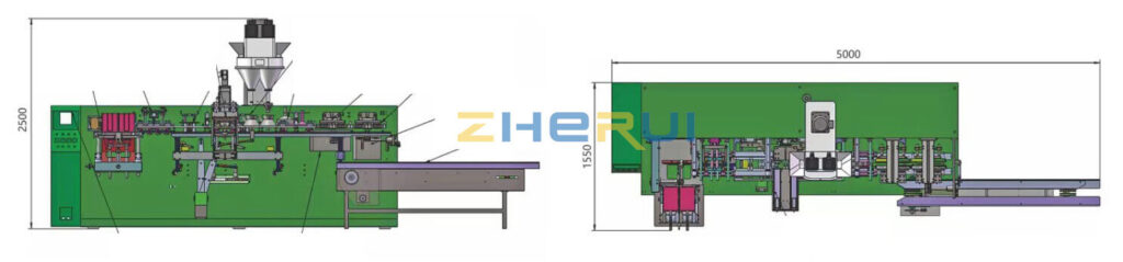 Powder Pouch Packing Machine Layout